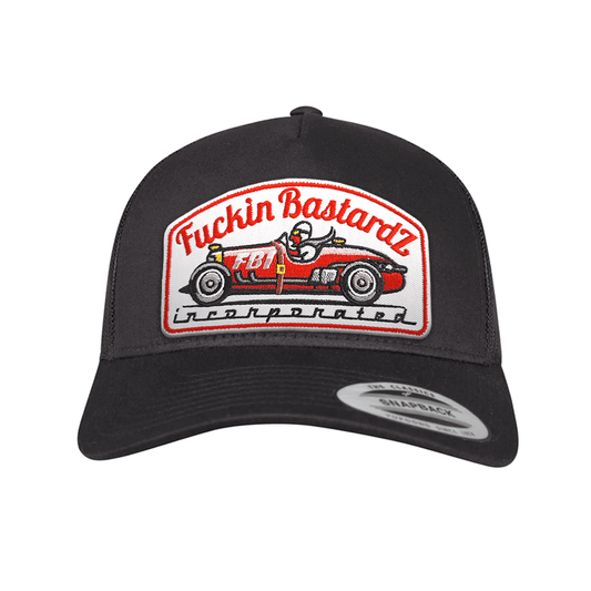 Trucker cap with Old School Racer embroidered patch