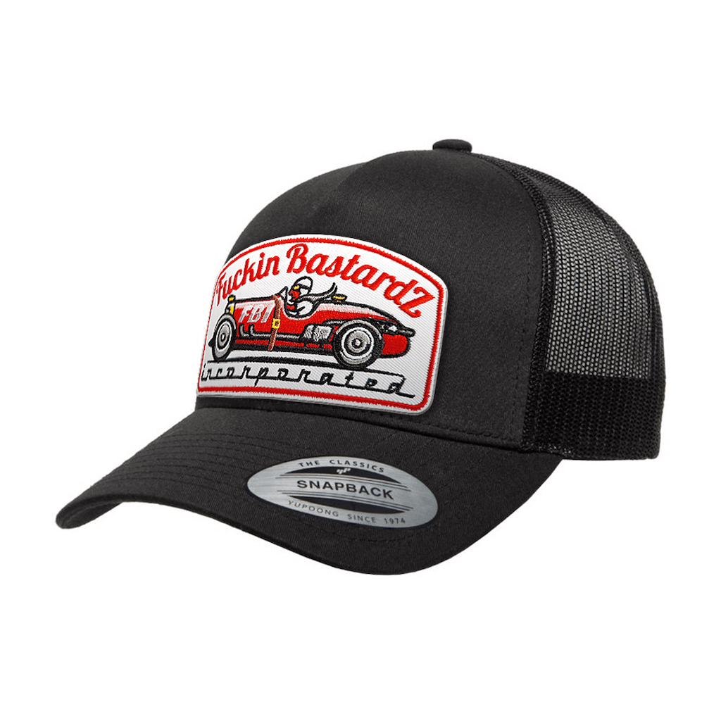 Trucker cap with Old School Racer embroidered patch