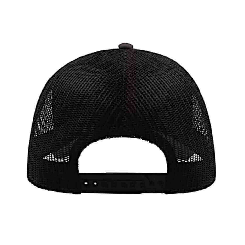 Back view of the Chopper Monster trucker cap with black mesh panel and adjustable snapback closure.