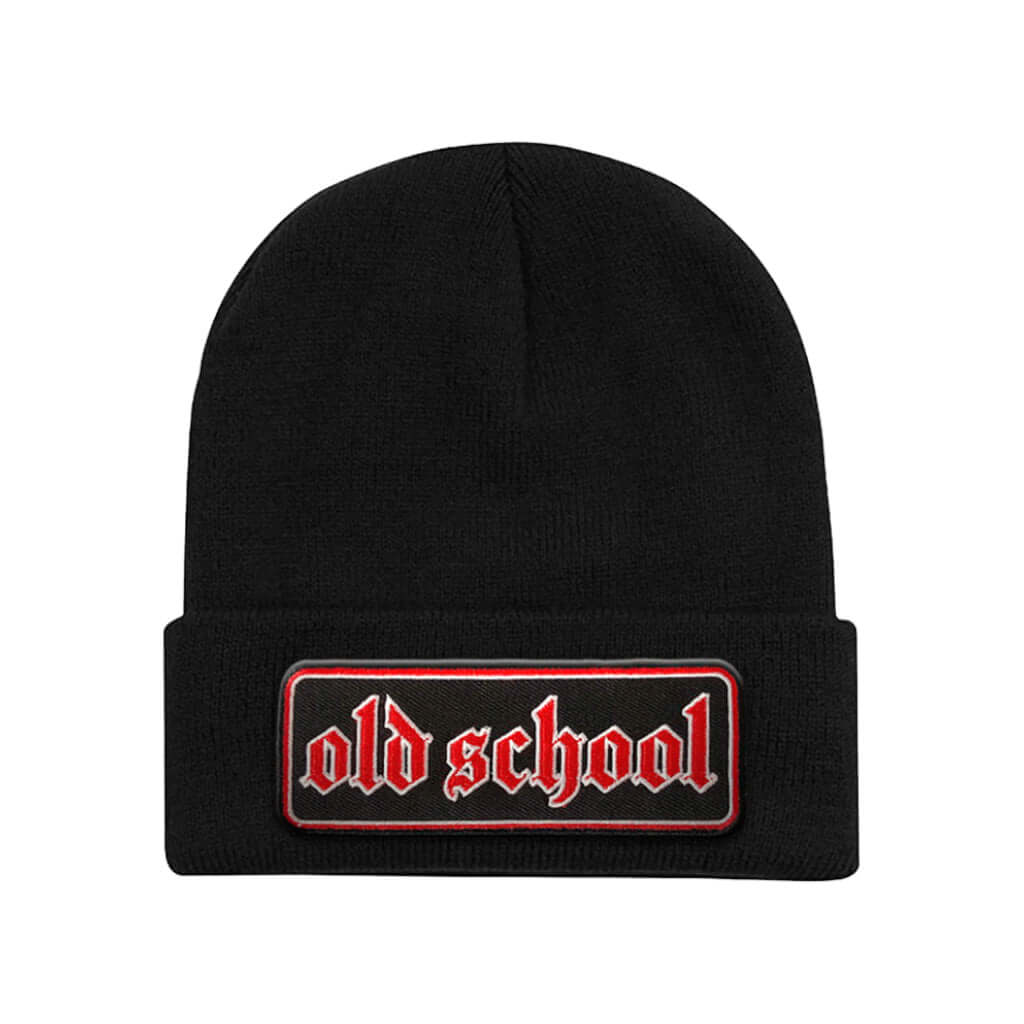 Old School beanie with embroidered patch